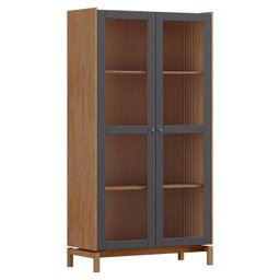 Cristaleira 190cm 2 Portas - Madeira Maciça Linha Barcelona  - 3