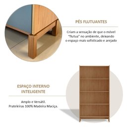 Cristaleira 190cm 2 Portas 100% Madeira Maciça Barcelona - 6