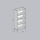 Ver mais imagens de Cristaleira 190cm 2 Portas 100% Madeira Maciça Barcelona