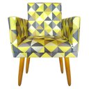 Ver imagem 4 de Kit 2 Poltronas Decorativas Nina Sala de Estar Triangulo Amarelo