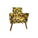 Ver imagem 2 de Kit 2 Poltronas Decorativas Nina Sala de Estar Triangulo Amarelo