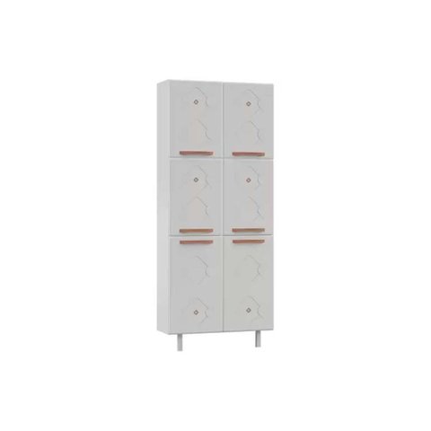 Paneleiro de Cozinha Mirage New Aço C- 6 Portas 80cm Branco - Telasul