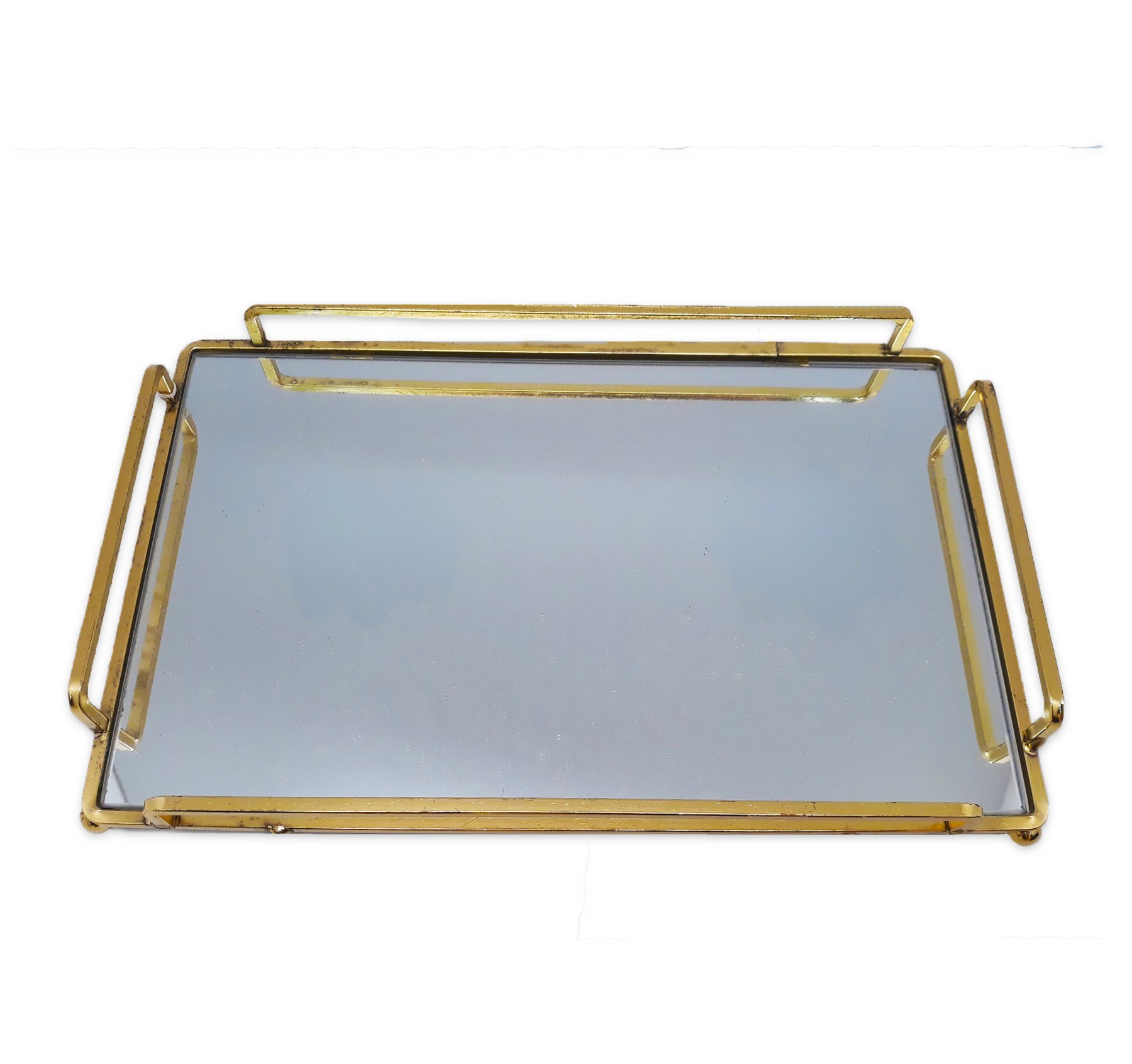 Bandeja Espelhada Gold Elegance Decorativa Lavabo Sala 26x15 - 2