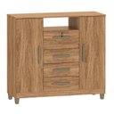 Ver imagem 2 de Cômoda Angra 2 Portas 4 Gavetas 99x109x40 Cm