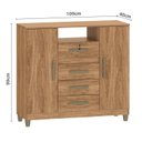 Ver imagem 3 de Cômoda Angra 2 Portas 4 Gavetas 99x109x40 Cm