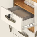 Ver imagem 5 de Cômoda Angra 2 Portas 4 Gavetas 99x109x40 cm Bege/Cinamomo/Off White