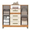 Ver imagem 4 de Cômoda Angra 2 Portas 4 Gavetas 99x109x40 Cm