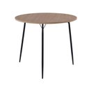 Ver imagem 5 de Conjunto Mesa de Jantar com Tampo Redondoe 4 Cadeiras Barcelona Cinza/Preto/Freijó