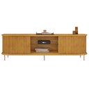 Ver imagem 1 de Rack para Sala Bancada de Tv 75 Pol 218cm Ripado World D04 Cedro - Mpozenato