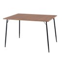 Ver imagem 2 de Conjunto Mesa de Jantar Barcelona Tampo Retangular e Quatro Cadeiras Barcelona Cinza/Preto/Freijó