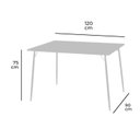Ver imagem 3 de Conjunto Mesa de Jantar Barcelona Tampo Retangular e Quatro Cadeiras Barcelona Cinza/Preto/Freijó