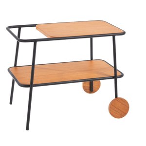 Mesa de Apoio de Bar Fika Madeira Aço