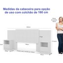 Ver imagem 5 de Cabeceira para Cama de Casal Extensível 100% MDF Glamour Branco