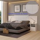 Ver mais imagens de Cabeceira para Cama de Casal Extensível 100% MDF Glamour Branco