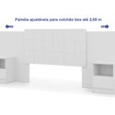 Ver imagem 2 de Cabeceira para Cama de Casal Extensível 100% MDF Glamour Branco