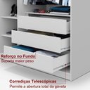 Ver mais imagens de Guarda Roupa 6 Portas 3 Gavetas com Sapateira 100% MDF Glamour Branco