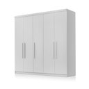 Ver imagem 3 de Guarda Roupa 6 Portas 3 Gavetas com Sapateira 100% MDF Glamour Branco
