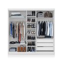 Ver imagem 2 de Guarda Roupa 6 Portas 3 Gavetas com Sapateira 100% MDF Glamour Branco