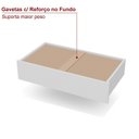Ver imagem 6 de Guarda Roupa 6 Portas 3 Gavetas com Sapateira 100% MDF Glamour Branco