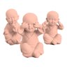Kit Trio Buda 3d Decoração Cego Surdo Mudo Paz Harmonia - Nude - 1