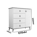 Ver imagem 3 de Cômoda/sapateira Infantil Jujuba 4 Gavetas