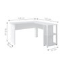 Mesa de Escritório em L Connecticut Branco - 2