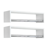 Kit 2 Cabideiros Suspenso - 60 Cm 100 Mdf:branco - 1