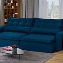 Ver imagem 1 de Sofá Modular Bahia 4 Lugares 230 cm com Molas Retrátil e Reclinável Yescasa Azul