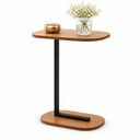 Ver imagem 6 de Mesa de Apoio Elo em MDF Pé de Aço para Sala Quarto Lateral Industrial Amadeirado/Pé Preto Lh Móveis