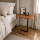 Ver imagem 7 de Mesa de Apoio Elo em MDF Pé de Aço para Sala Quarto Lateral Industrial Amadeirado/Pé Preto Lh Móveis