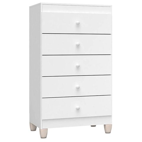 Cômoda Gaveteiro Baby Kids Branco Brilho - Incorplac