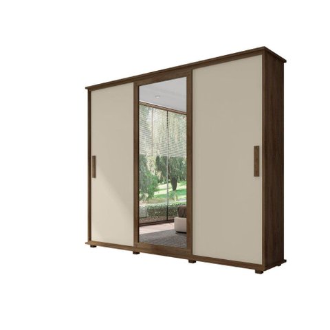 Roupeiro/Armário/Guarda Roupas/Organizador PAN Com 3 Portas de Correr 4 Gavetas Com Corrediças Teles