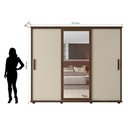 Ver imagem 3 de Roupeiro/Armário/Guarda Roupas/Organizador PAN Com 3 Portas de Correr 4 Gavetas Com Corrediças Teles
