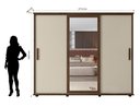 Ver imagem 3 de Roupeiro/Armário/Guarda Roupas/Organizador PAN Com 3 Portas de Correr 4 Gavetas Com Corrediças Teles