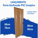 Ver imagem 3 de Porta Sanfonada BelPlast de PVC com 90cm x 2,10M Cerejeira