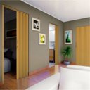 Ver imagem 2 de Porta Sanfonada BelPlast de PVC com 90cm x 2,10M Cerejeira
