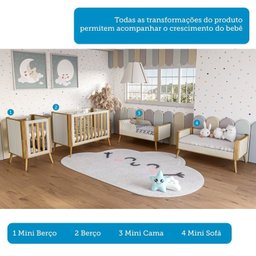 Berço Arredondado Evolutivo Americano 4 em 1 Luly 100% MDF Espresso Móveis - 6