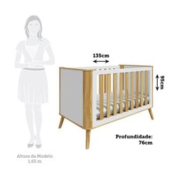 Berço Arredondado Evolutivo Americano 4 em 1 Luly 100% MDF Espresso Móveis - 3