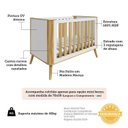 Ver imagem 4 de Berço Arredondado Evolutivo Americano 4 em 1 Luly 100% MDF Espresso Móveis Bege/Off White/Amêndoa