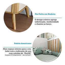 Berço Arredondado Evolutivo Americano 4 em 1 Luly 100% MDF Espresso Móveis - 10