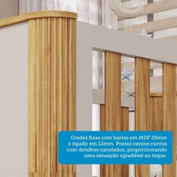 Berço Arredondado Evolutivo Americano 4 em 1 Luly 100% MDF Espresso Móveis - 8