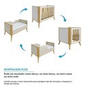 Ver imagem 5 de Berço Arredondado Evolutivo Americano 4 em 1 Luly 100% MDF Espresso Móveis Bege/Off White/Amêndoa