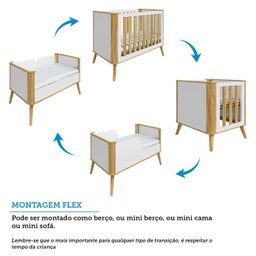 Berço Arredondado Evolutivo Americano 4 em 1 Luly 100% MDF Espresso Móveis - 5