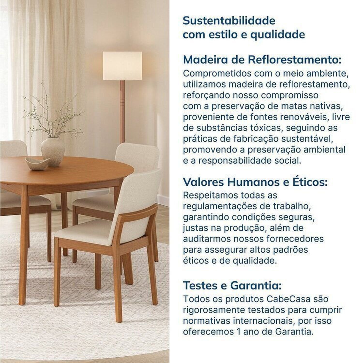 Kit Mesa de Jantar Extensível Redonda Tarsila e 4 Cadeiras Pequi Cabecasa Madeiramadeira - 12