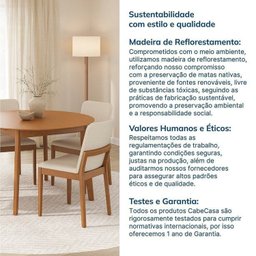 Kit Mesa de Jantar Extensível Redonda Tarsila e 4 Cadeiras Pequi Cabecasa Madeiramadeira - 12