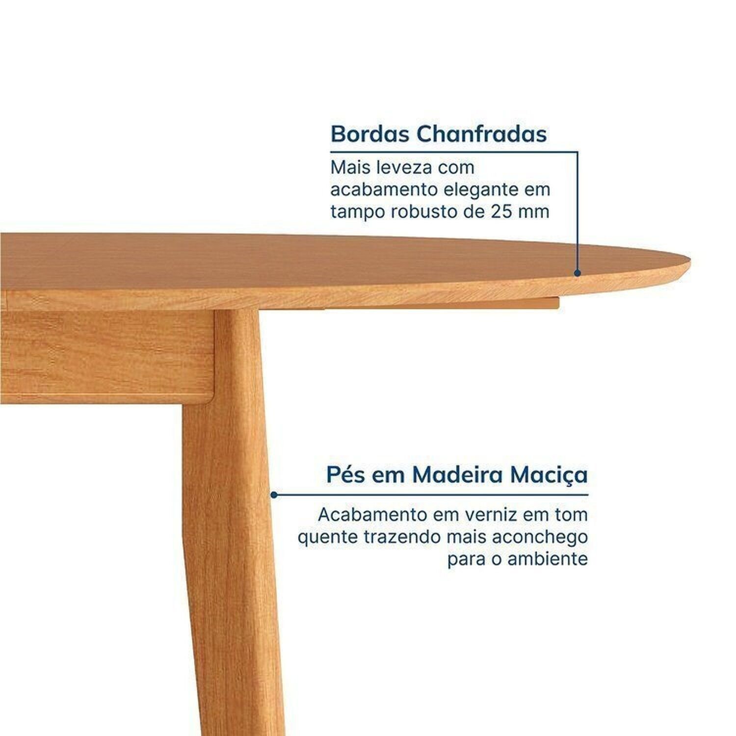 Kit Mesa de Jantar Extensível Redonda Tarsila e 4 Cadeiras Pequi Cabecasa Madeiramadeira - 9