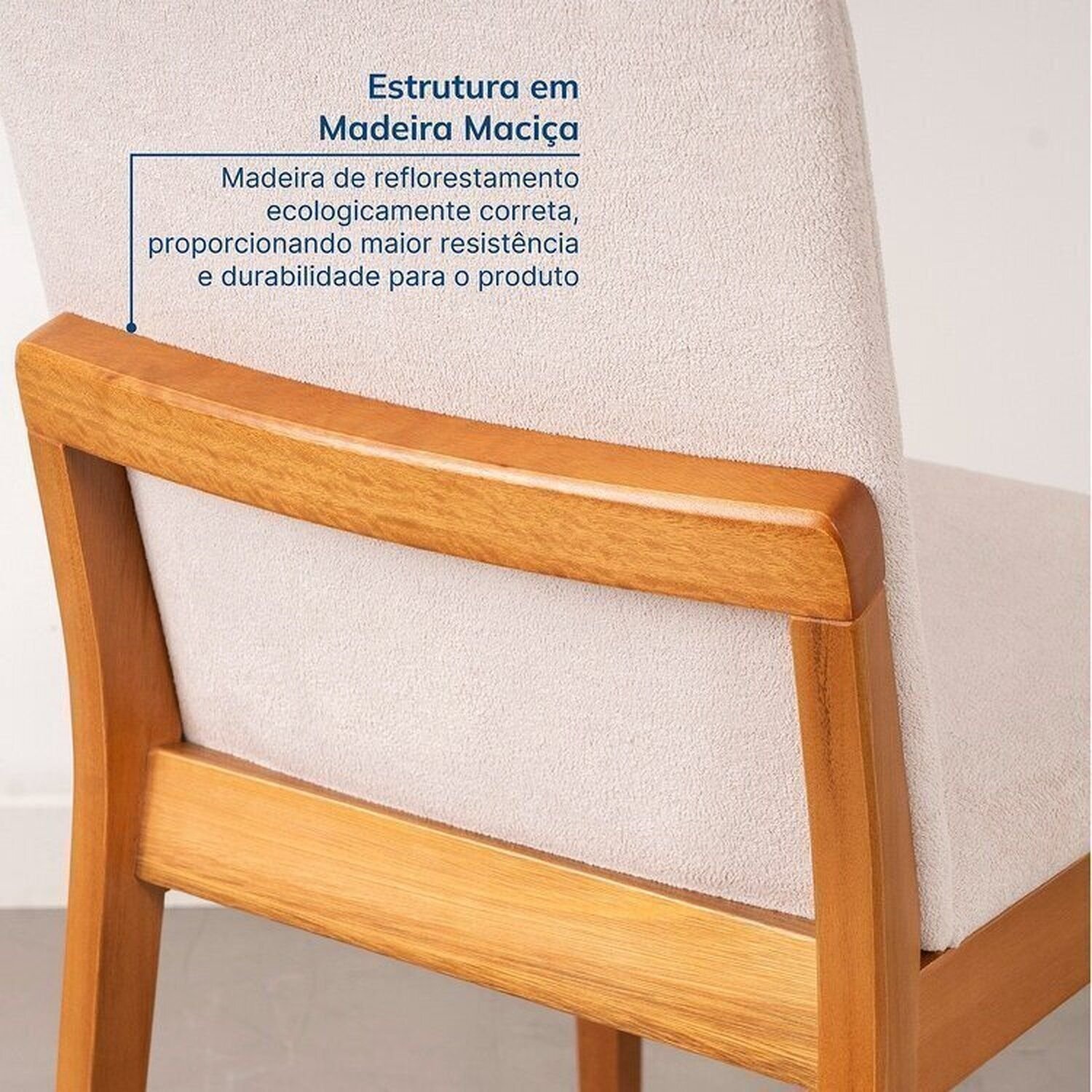 Kit Mesa de Jantar Extensível Redonda Tarsila e 4 Cadeiras Pequi Cabecasa Madeiramadeira - 7