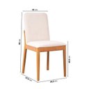 Ver imagem 4 de Kit Mesa de Jantar Extensível Redonda Tarsila e 4 Cadeiras Pequi CabeCasa MadeiraOriginals