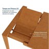 Kit Mesa de Jantar Extensível Retangular Tarsila e 4 Cadeiras Pequi CabeCasa MadeiraOriginals - 11