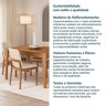 Kit Mesa de Jantar Extensível Retangular Tarsila e 4 Cadeiras Pequi CabeCasa MadeiraOriginals - 12